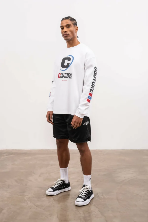 The Couture Club Shorts-Airtex Panelled Shorts