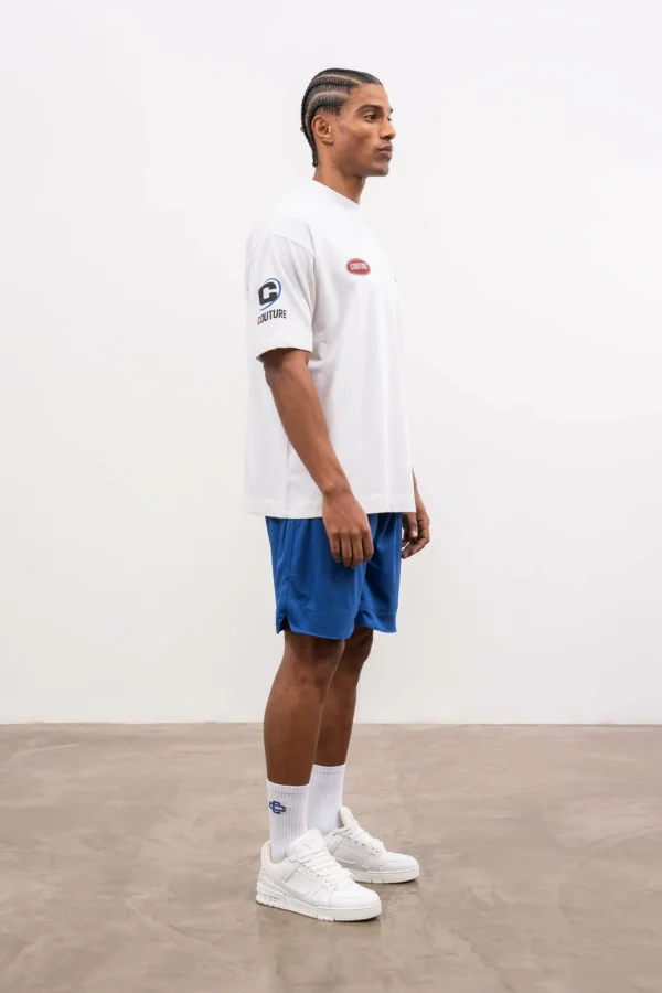 The Couture Club Shorts-Airtex Panelled Shorts