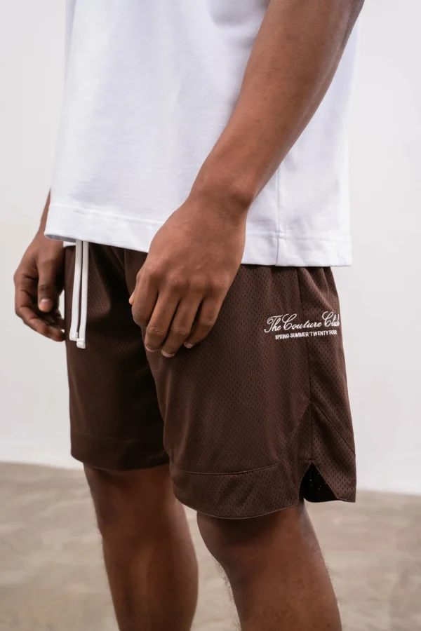 The Couture Club Shorts-Airtex Panelled Shorts