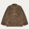 The Couture Club Coats & Jackets-Borg Quarter Zip Funnel Neck Jumper