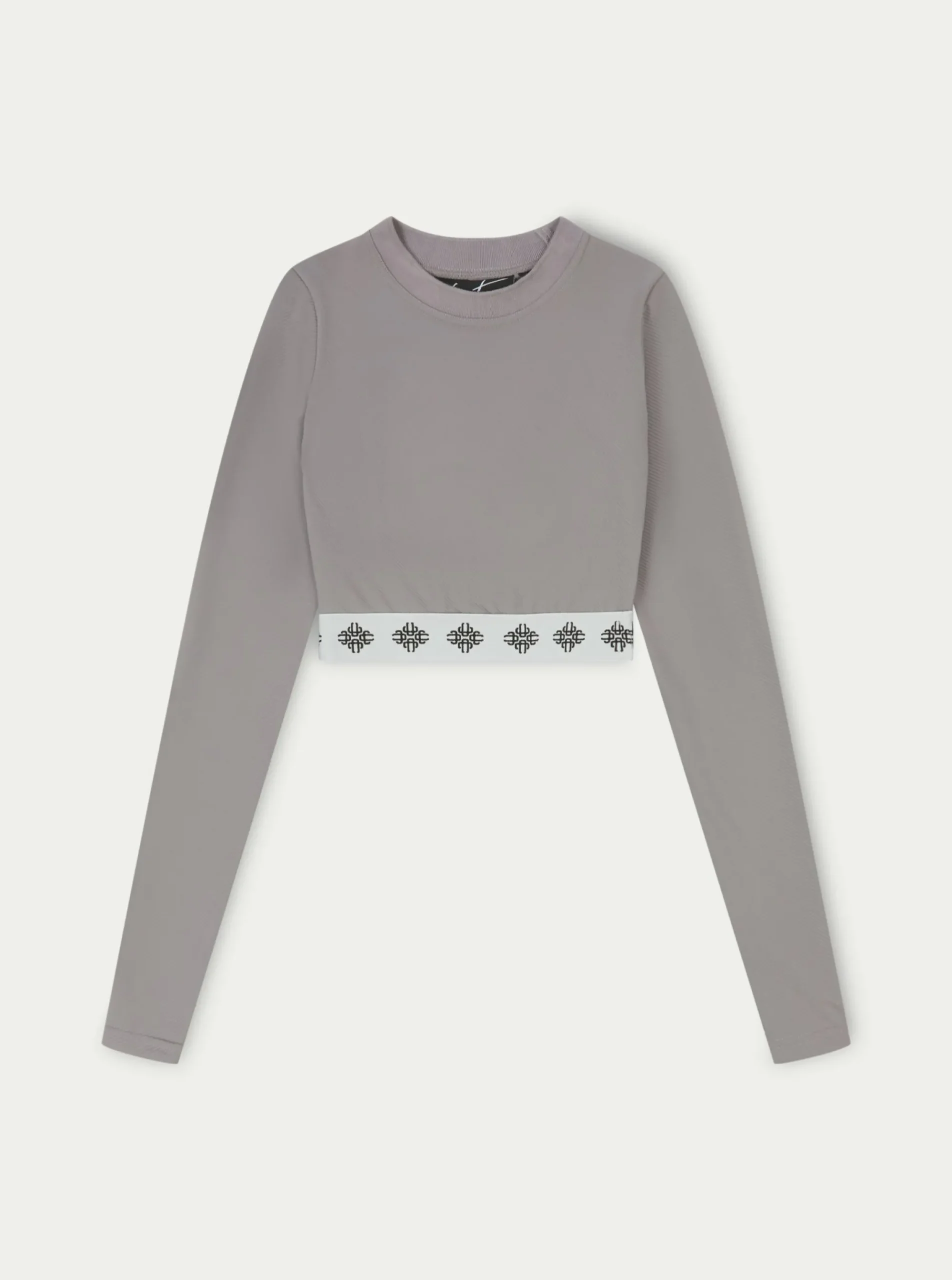 branded_waistband_fitted__0-1.webp The Couture Club Tops-Branded Waistband Fitted Ribbed Top