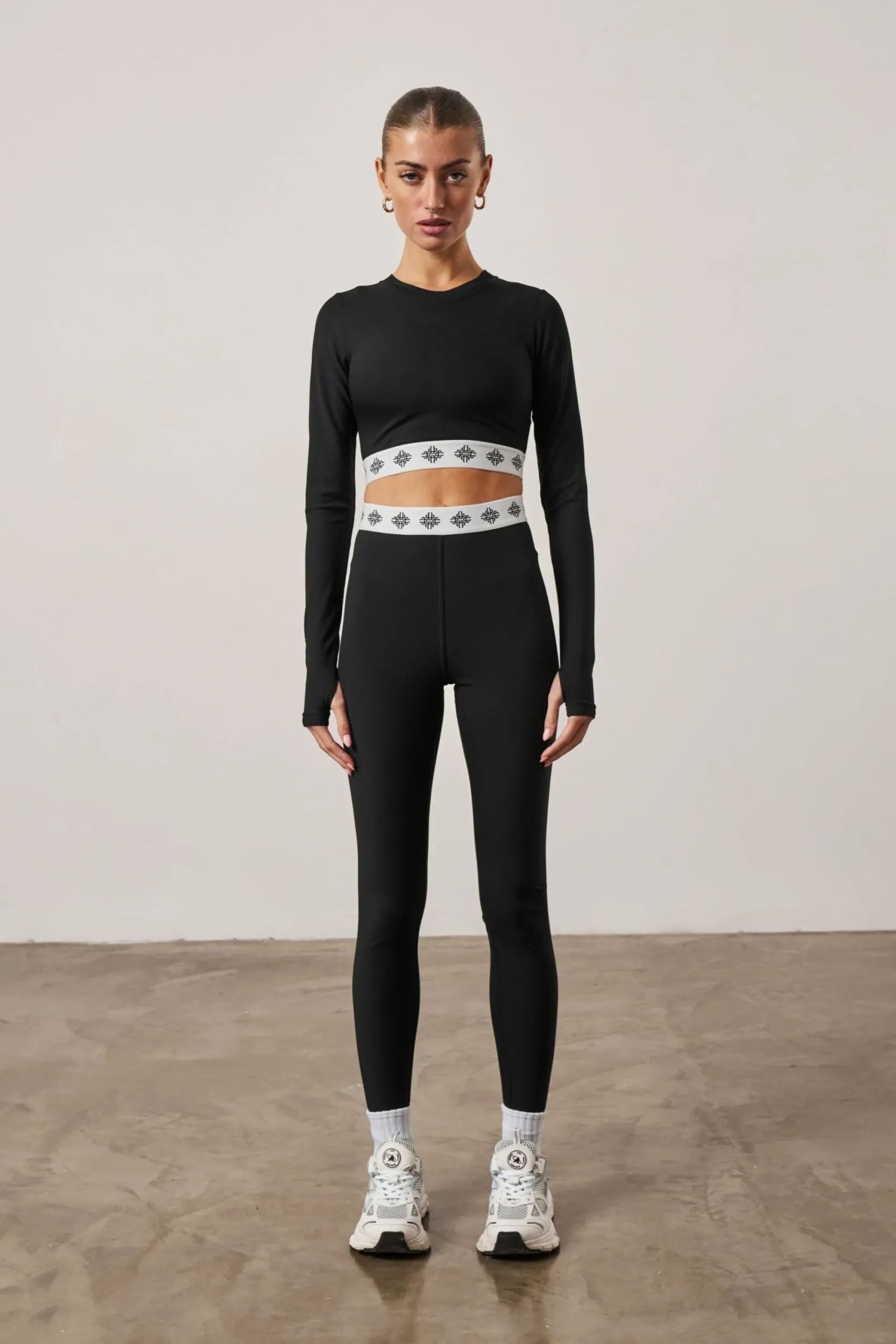 branded_waistband_fitted__2.webp The Couture Club Tops-Branded Waistband Fitted Ribbed Top