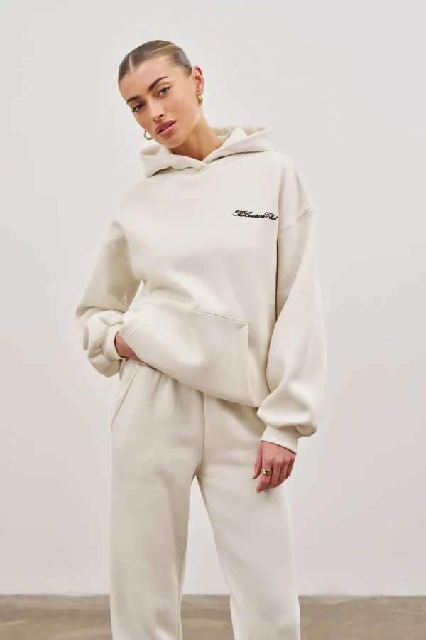 The Couture Club Tracksuits-Couture Script Puff Sleeve Hoodie
