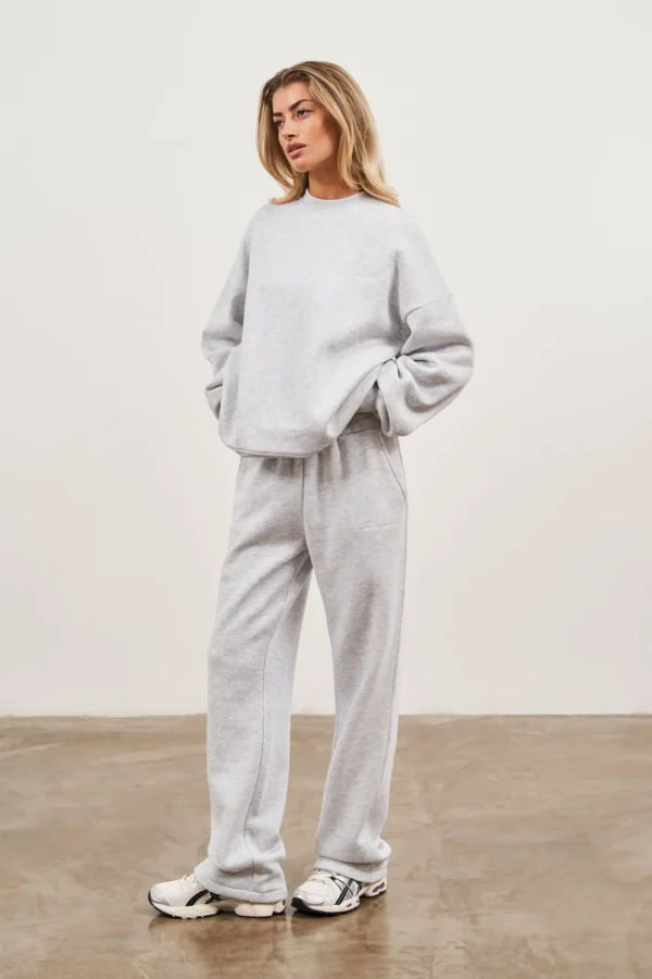 The Couture Club Sweatshirts-Couture Script Puff Sleeve Crew
