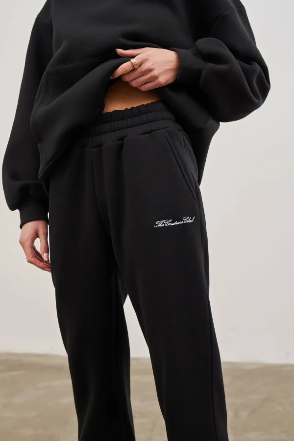 The Couture Club Tracksuits-Couture Script Straight Leg Joggers