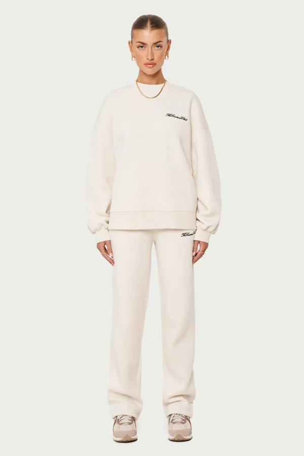 The Couture Club Tracksuits-Couture Script Straight Leg Joggers