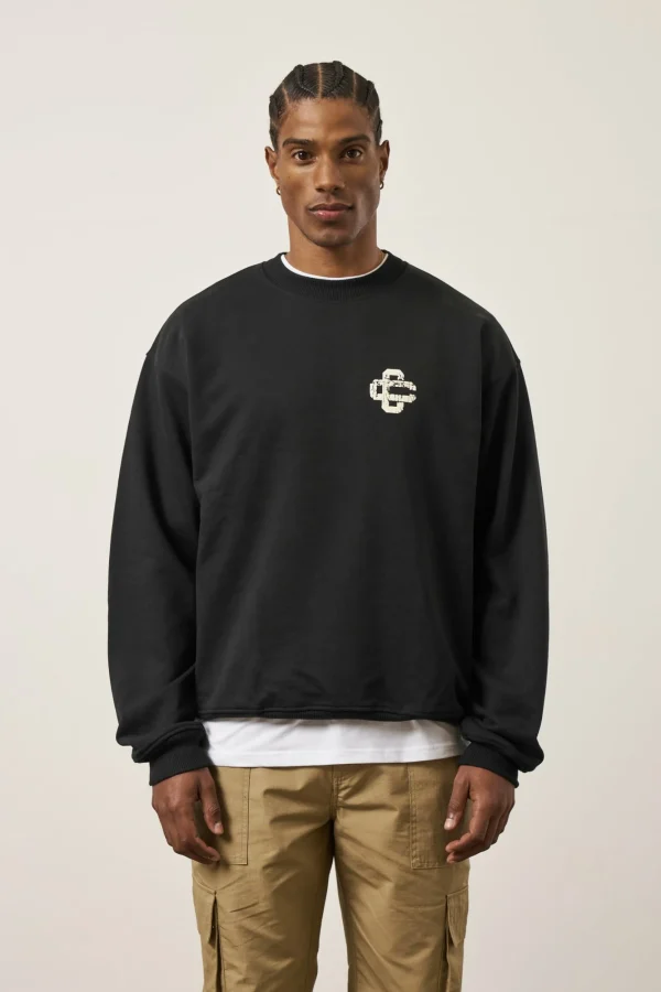 The Couture Club Sweatshirts-Cracked Emblem Sweatshirt
