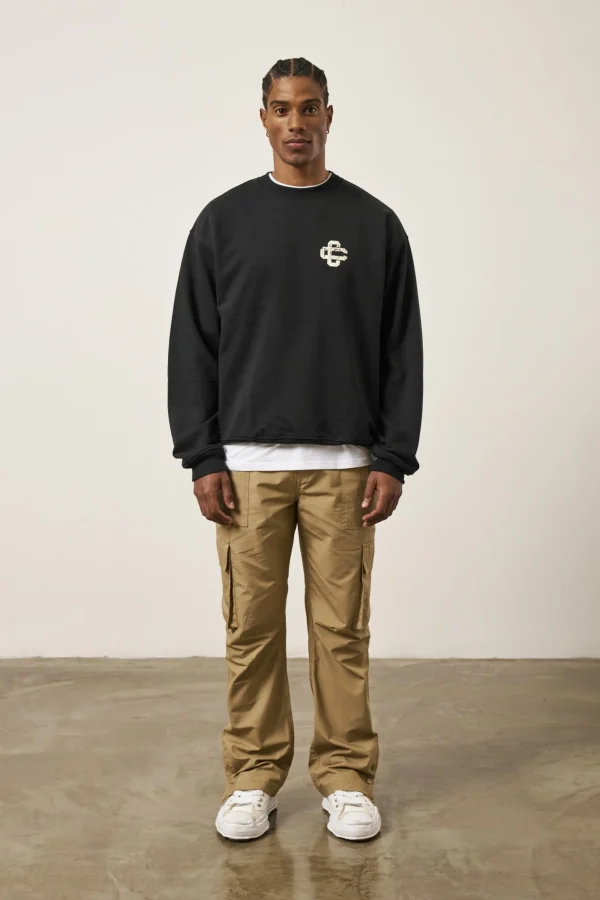The Couture Club Sweatshirts-Cracked Emblem Sweatshirt