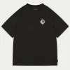 The Couture Club T-Shirts-Cracked Print Emblem Relaxed T-Shirt