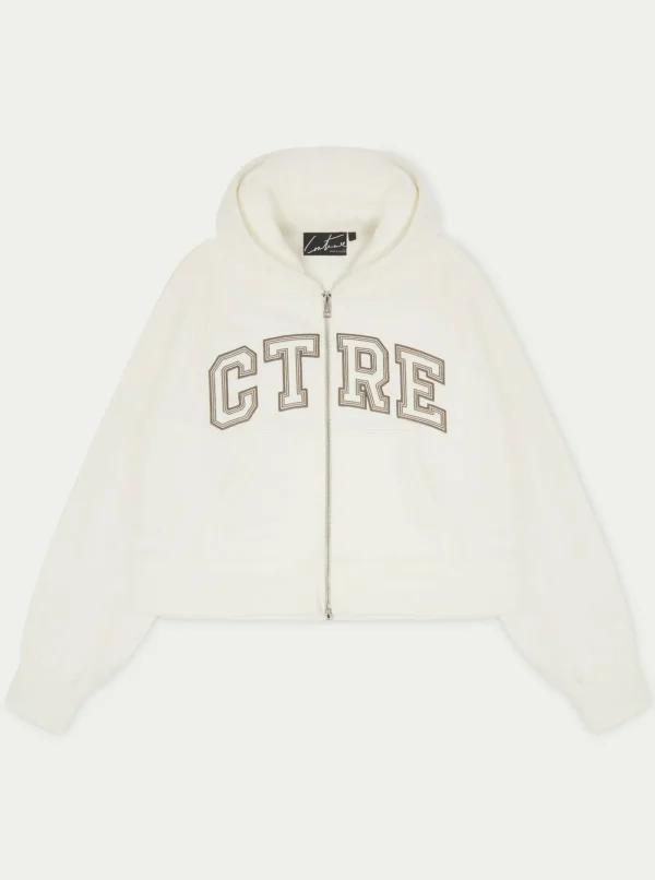 The Couture Club Tracksuits-Ctre Cropped Zip Through Hoodie