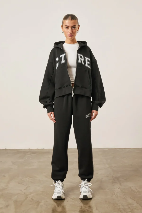 The Couture Club Tracksuits-Ctre Cropped Zip Through Hoodie