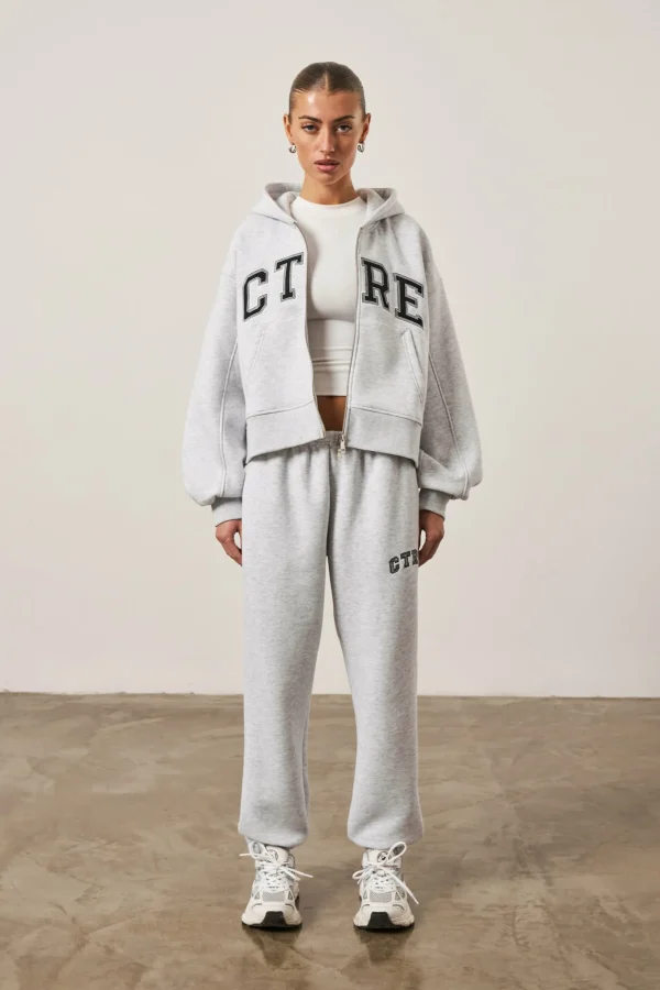 The Couture Club Tracksuits-Ctre Cropped Zip Through Hoodie