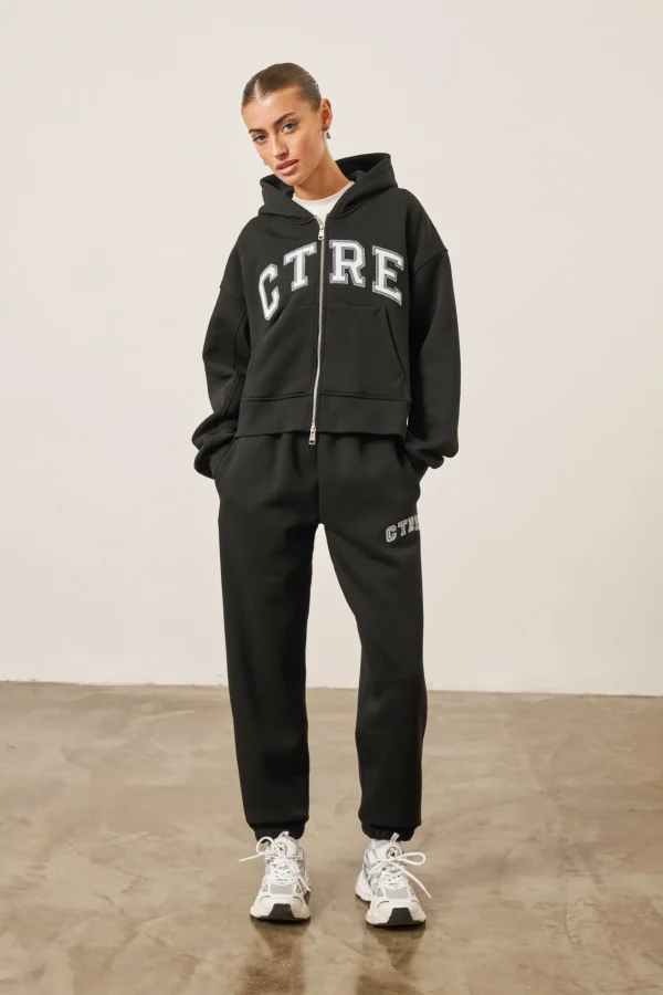The Couture Club Tracksuits-Ctre Cropped Zip Through Hoodie