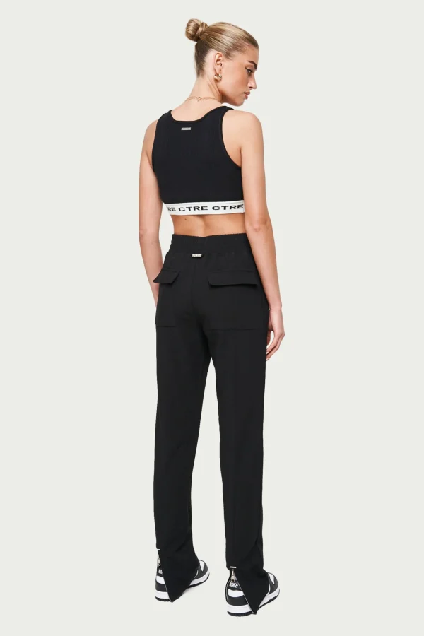 The Couture Club Tops-Ctre Knit Crop Top