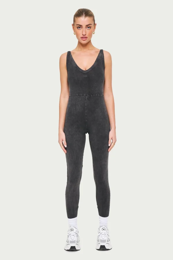 The Couture Club Unitards-Ctre Logo Scoop Neck Jumpsuit