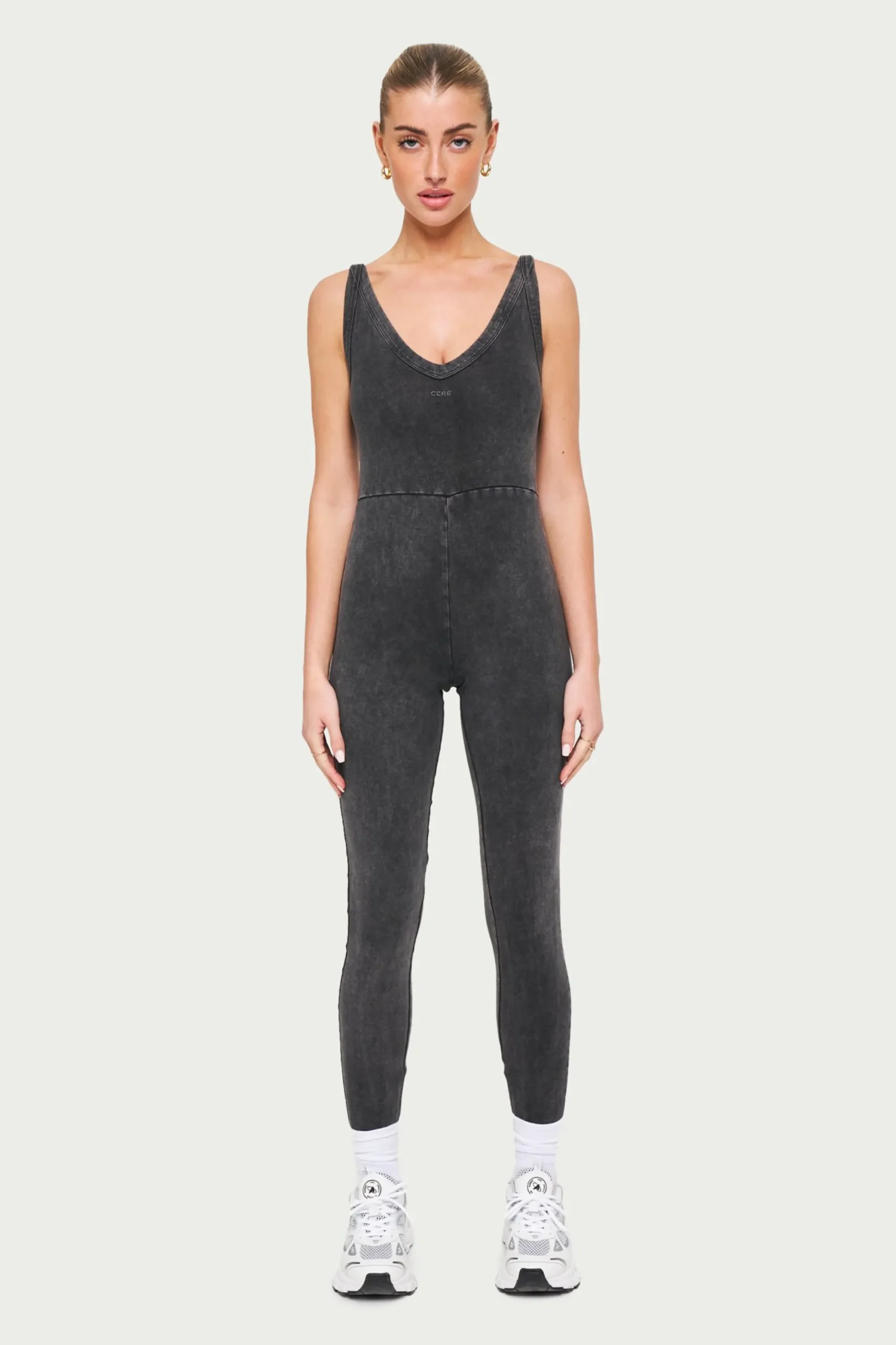 ctre_logo_scoop_neck_jump_1.webp The Couture Club Unitards-Ctre Logo Scoop Neck Jumpsuit
