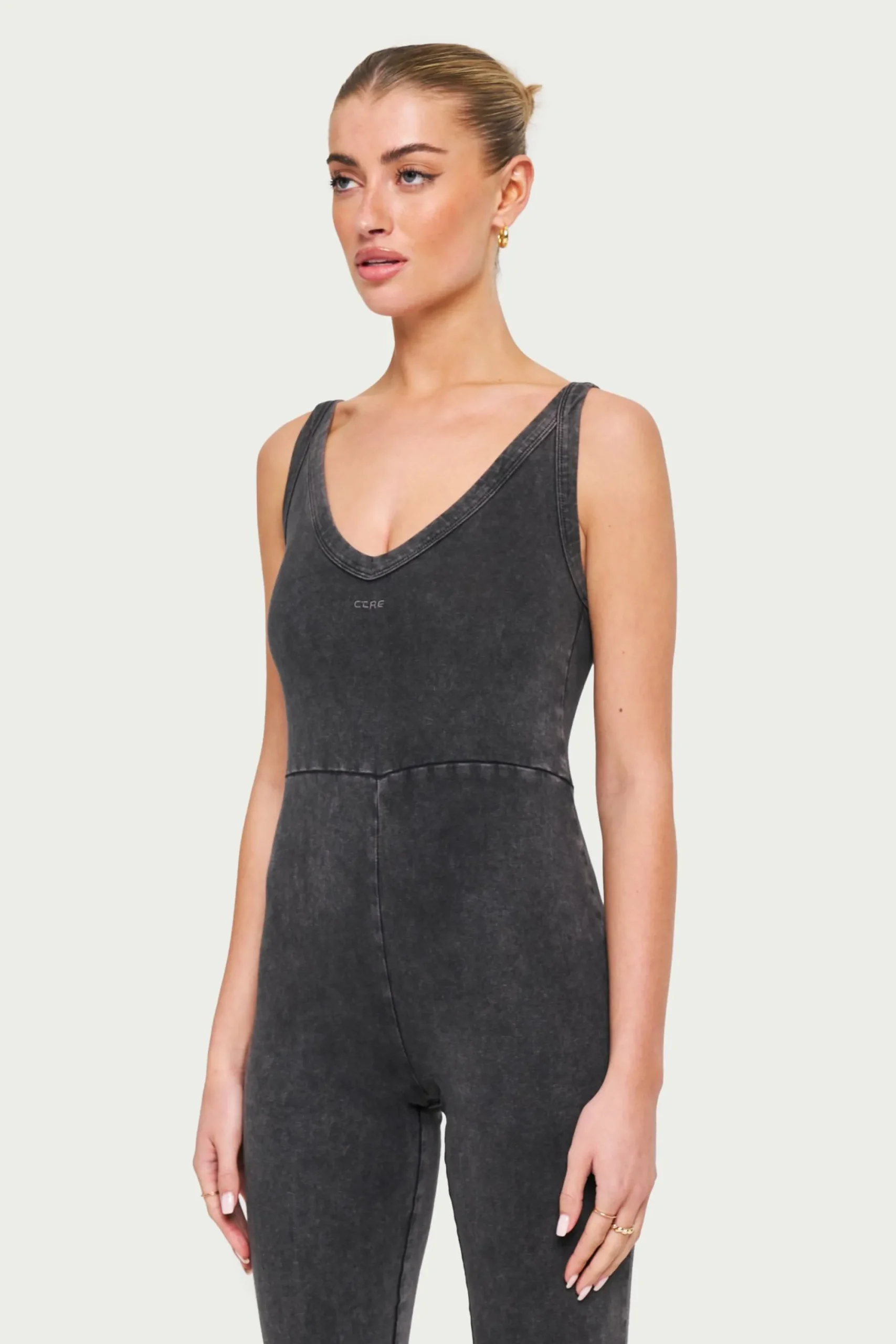 ctre_logo_scoop_neck_jump_2.webp The Couture Club Unitards-Ctre Logo Scoop Neck Jumpsuit