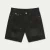 The Couture Club Shorts-Distressed Raw Hem Denim Shorts