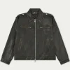 The Couture Club Co-Ords & Sets-Distressed Vintage Biker Jacket