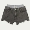 The Couture Club Shorts-Double Layer Boxer Denim Shorts