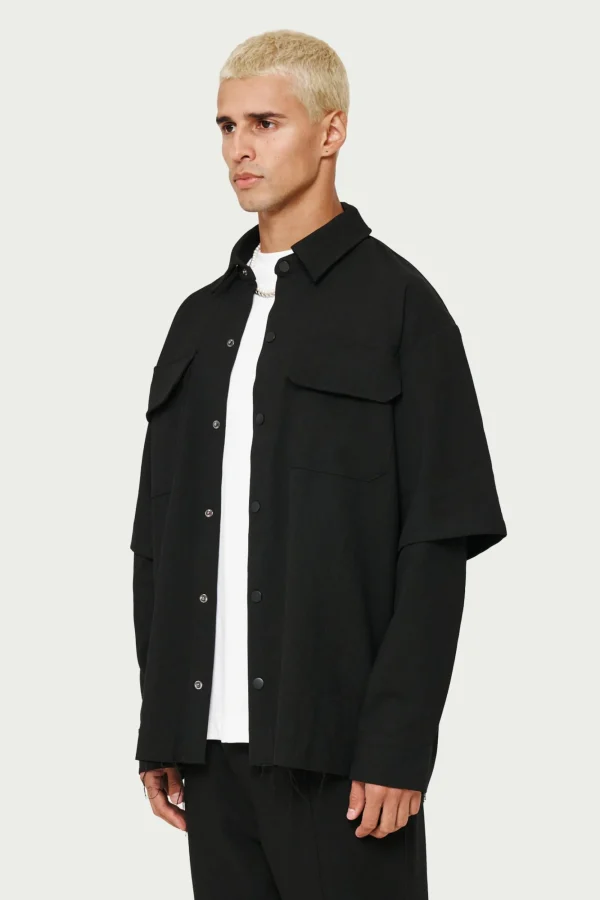 The Couture Club Shirts-Double Layer Shirt