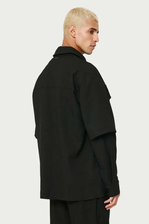 The Couture Club Shirts-Double Layer Shirt