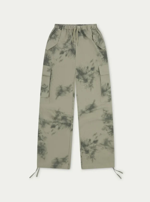 The Couture Club Bottoms-Draped Camo Oversized Cargos