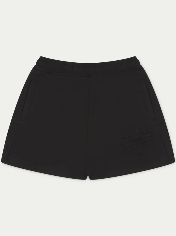The Couture Club Shorts-Emblem Applique Jersey Shorts