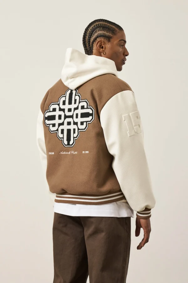 The Couture Club Coats & Jackets-Emblem Chenille Varsity Jacket