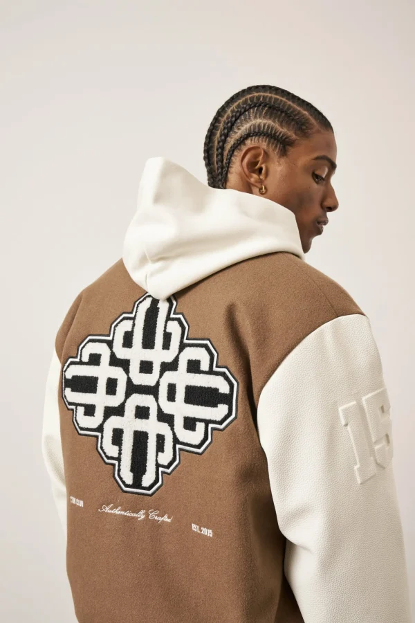 The Couture Club Coats & Jackets-Emblem Chenille Varsity Jacket