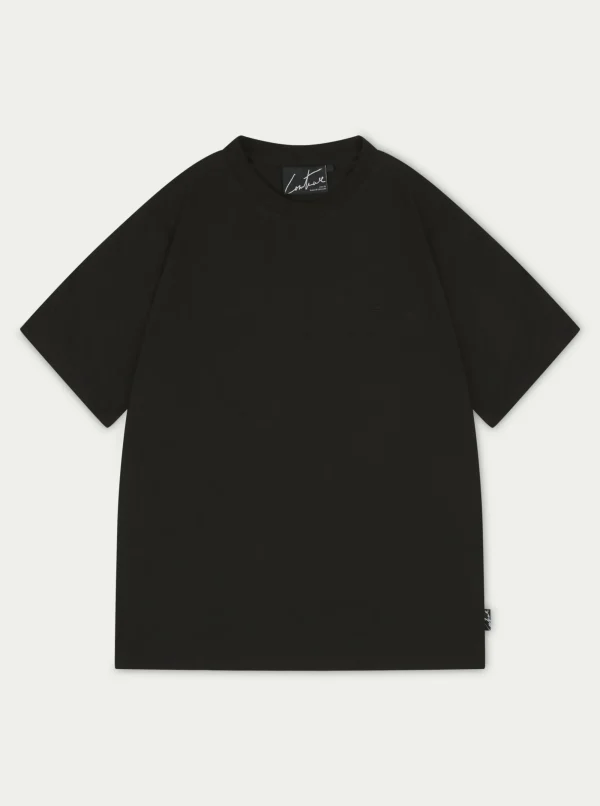 The Couture Club T-Shirts-Emblem Embroidered Slim Fit T-Shirt