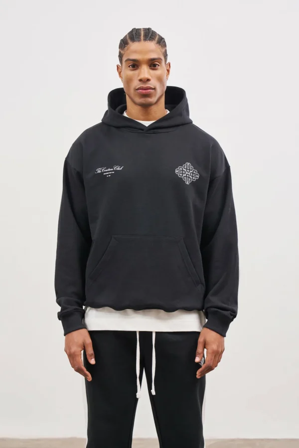 The Couture Club Hoodies-Emblem Outline Hoodie