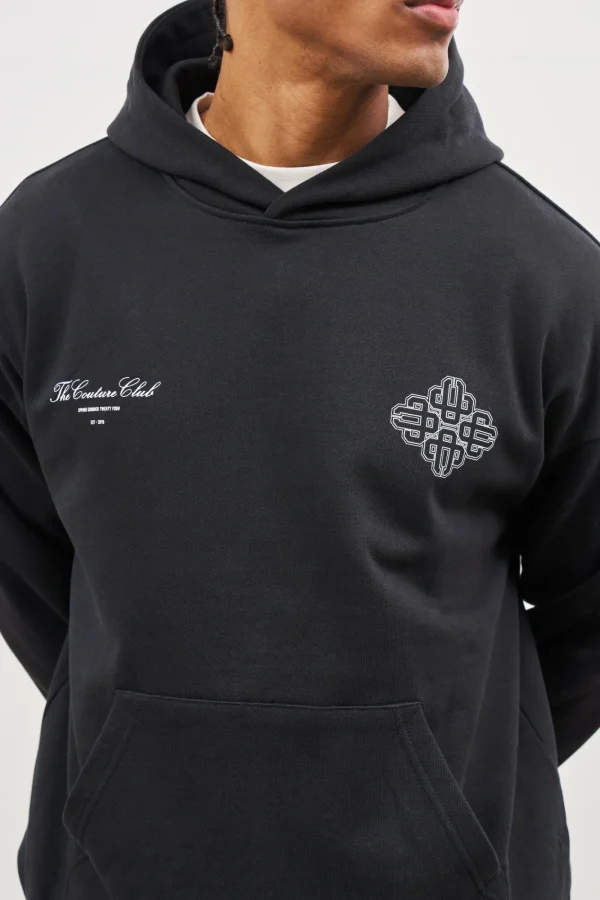 The Couture Club Hoodies-Emblem Outline Hoodie
