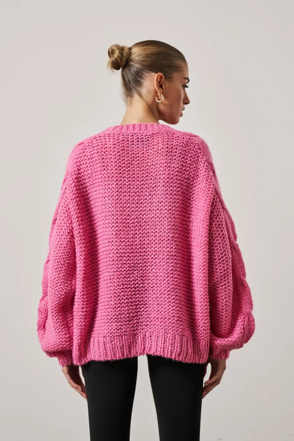 The Couture Club Sweatshirts-Emblem Oversized Knit Jumper