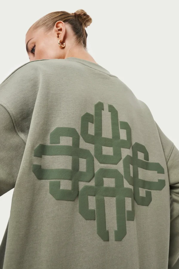 The Couture Club Co-Ords & Sets-Emblem Oversized Sweatshirt