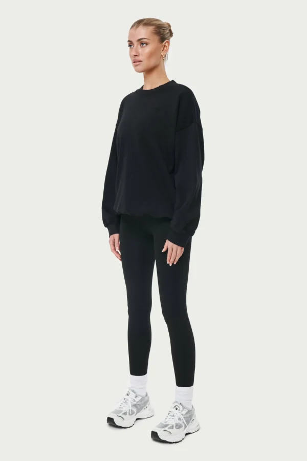 The Couture Club Sweatshirts-Emblem Oversized Sweatshirt