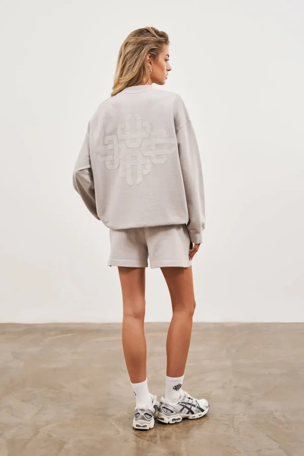 The Couture Club Sweatshirts-Emblem Oversized Sweatshirt