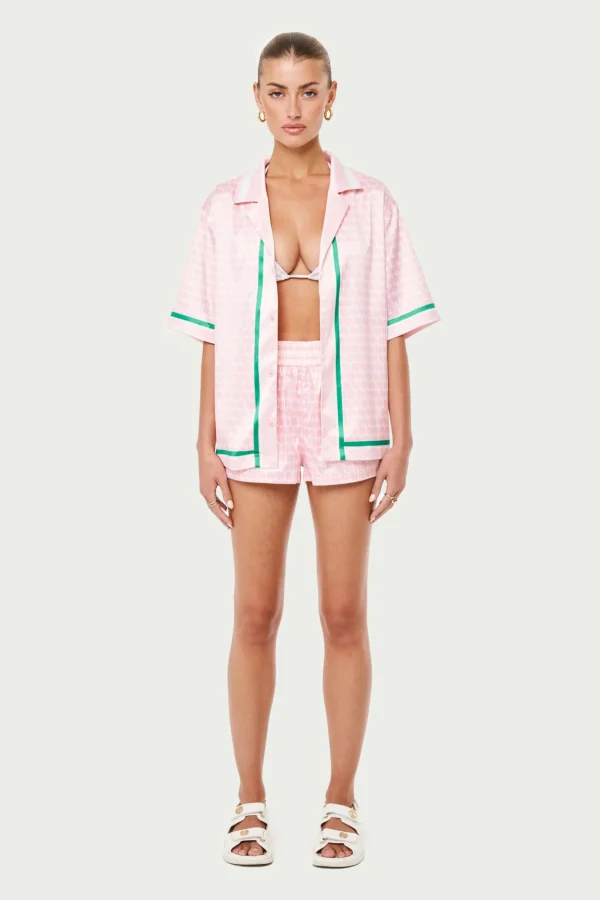 The Couture Club Co-Ords & Sets-Emblem Printed Resort Shorts