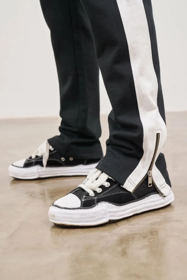 The Couture Club Bottoms-Emblem Side Panel Split Hem Joggers