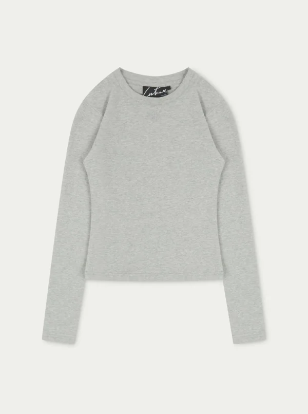 The Couture Club Tops-Emblem Soft Touch Jersey Long Sleeve Top