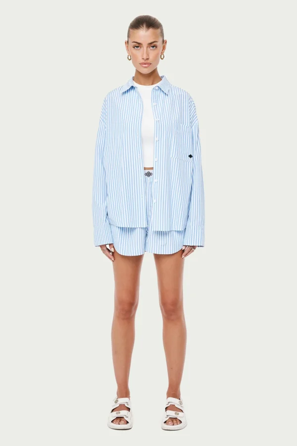 The Couture Club Shorts-Emblem Stripe Shorts