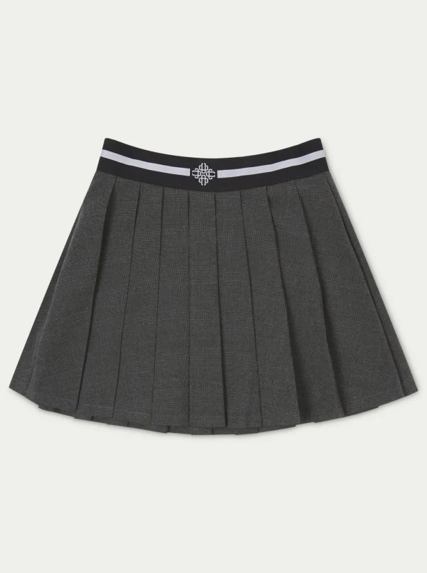 The Couture Club Co-Ords & Sets-Emblem Waistband Tennis Mini Skirt