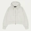 The Couture Club Tracksuits-Emblem Zip Through Relaxed Hoodie