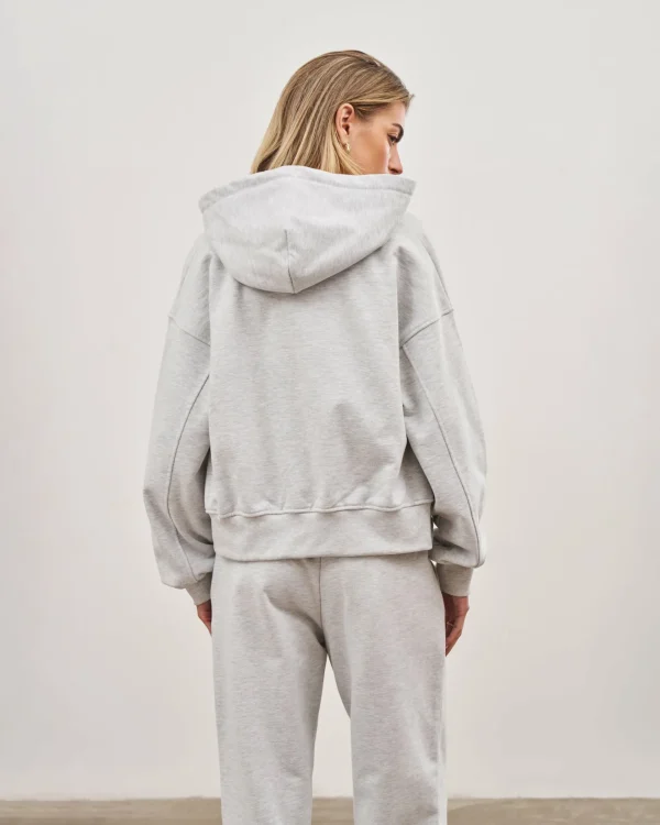 The Couture Club Tracksuits-Emblem Zip Through Relaxed Hoodie
