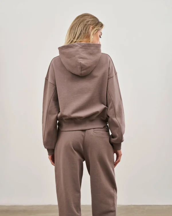 The Couture Club Tracksuits-Emblem Zip Through Relaxed Hoodie