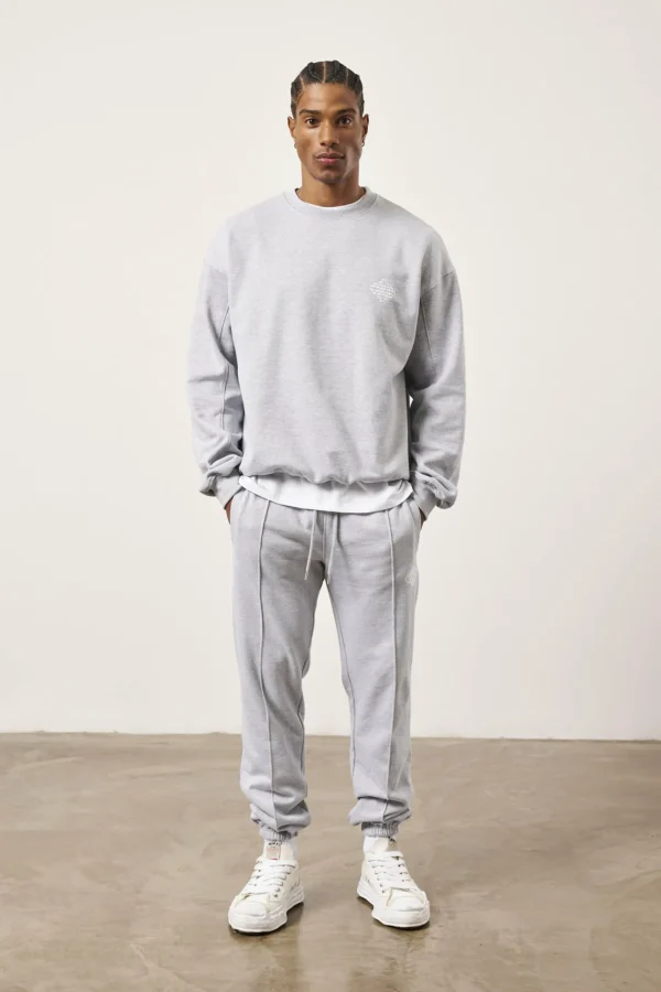 The Couture Club Tracksuits-Embroidery Emblem Sweatshirt