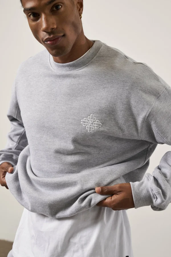 The Couture Club Tracksuits-Embroidery Emblem Sweatshirt
