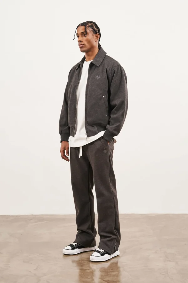 The Couture Club Bottoms-Eyelet Detail Straight Leg Jogger