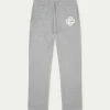 The Couture Club Knitwear-Fluffy Knit Emblem Joggers
