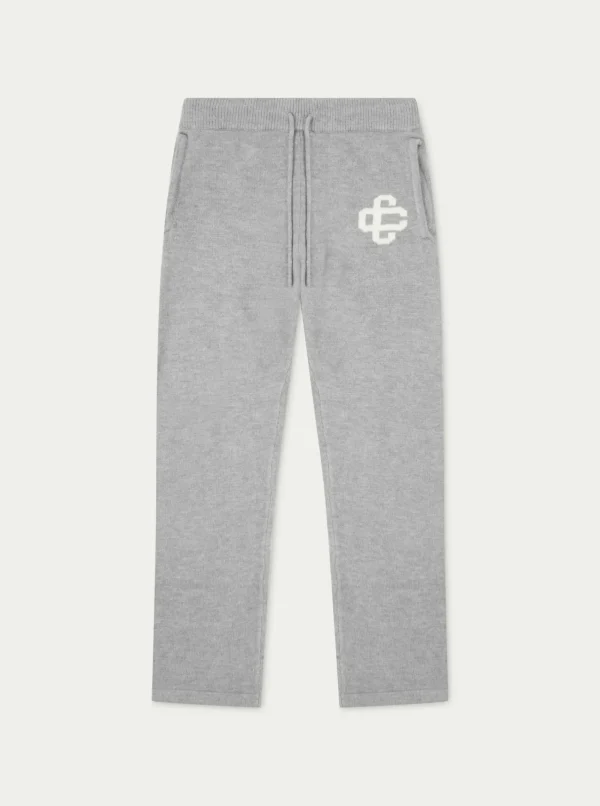 The Couture Club Knitwear-Fluffy Knit Emblem Joggers